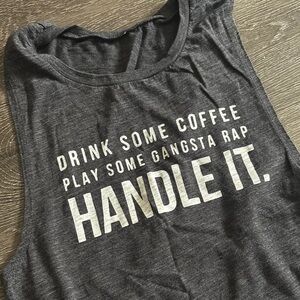 Gray Graphic Tank Top